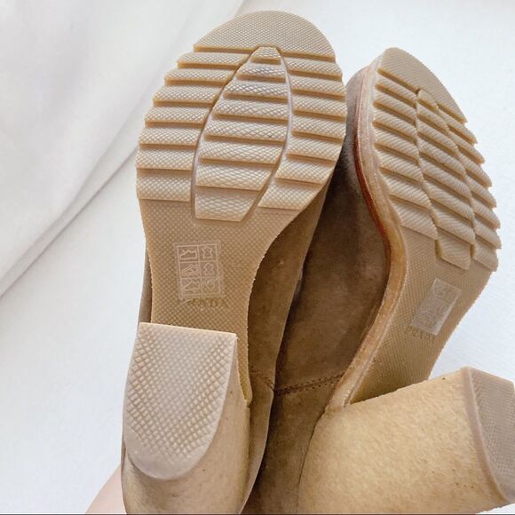 NEW Prada Leather ankle boots in camel/brown - Picture 9 of 14